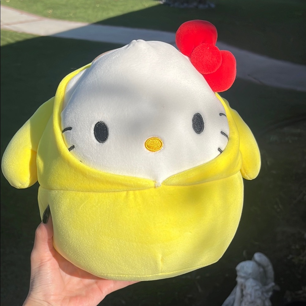 Hello Kitty Yellow Plush with Red Bow